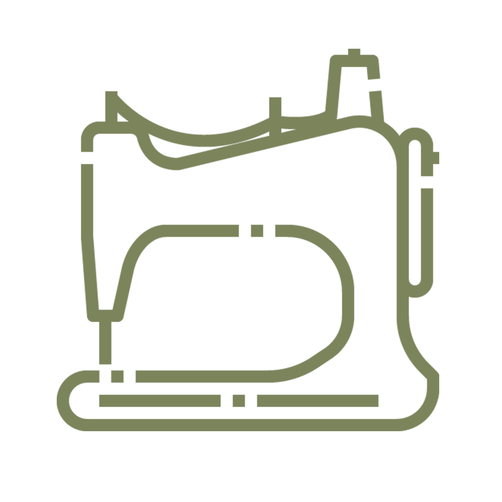 `Symbol einer Nähmaschine, dargestellt von MyHundegeschirr für maßgeschneiderte Hundegeschirre. Qualität und Präzision.`